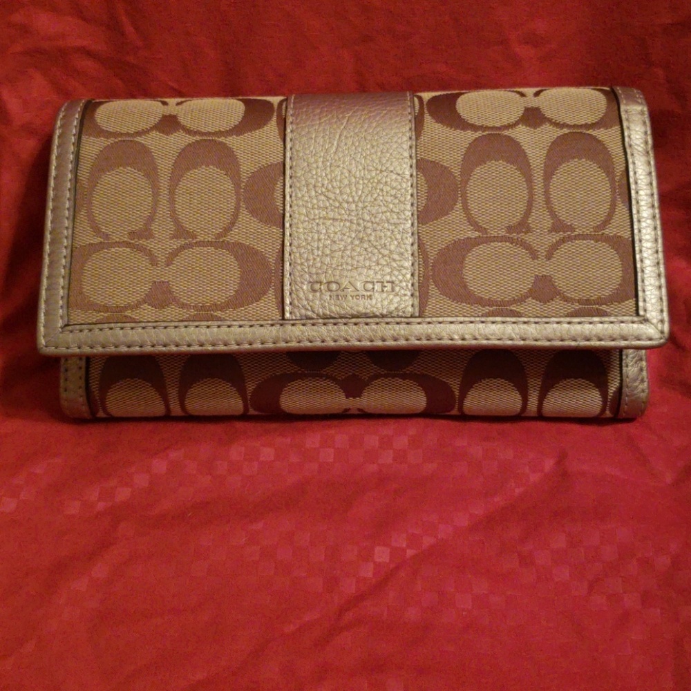 Authentic Coach checkbook wallet